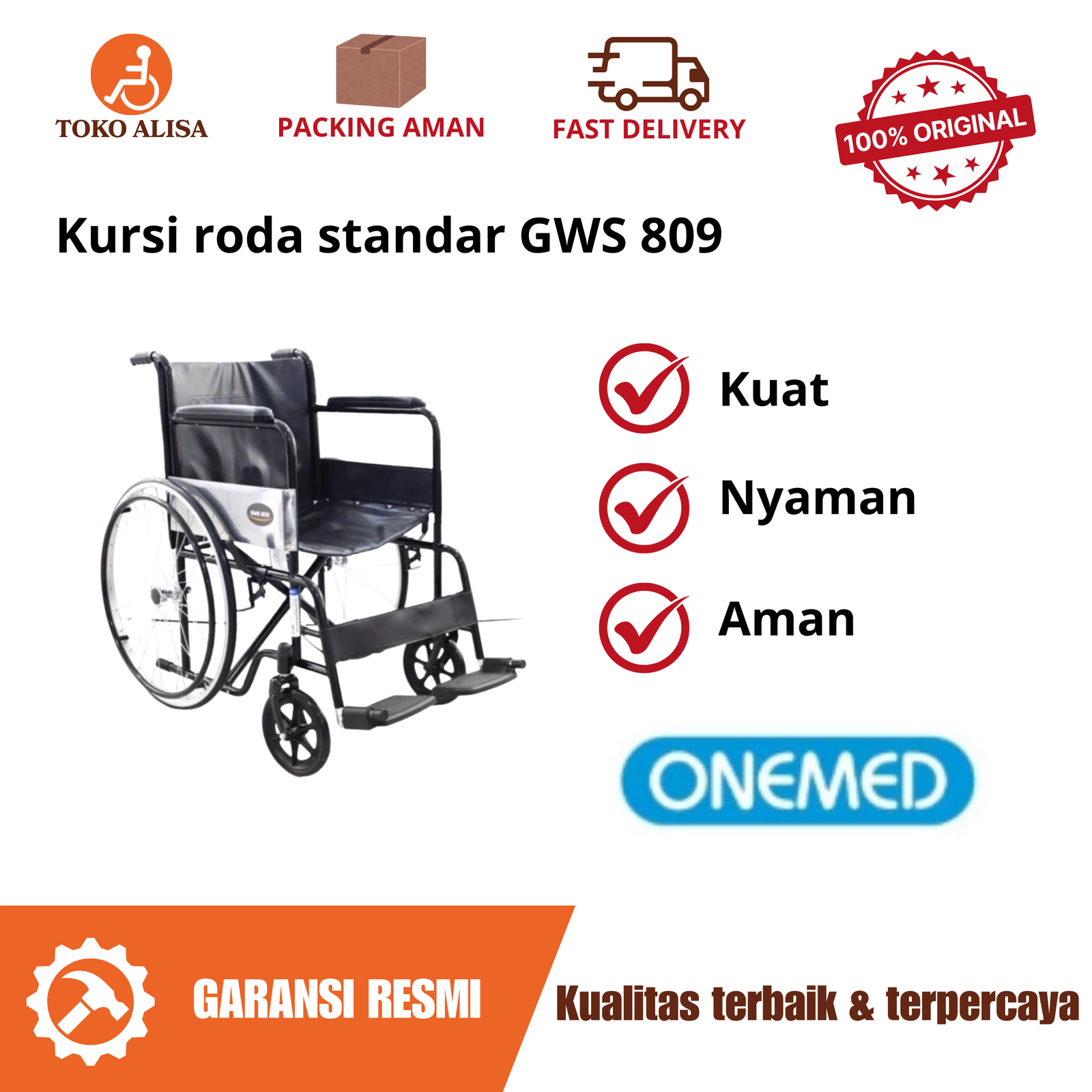 Kursi roda standar GWS 809